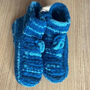 Handmade knitted soft comfy slippers